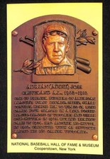 1964-Date Hall of Fame Plaque Addie Joss HOF Cooperstown NM  Yellow D82279