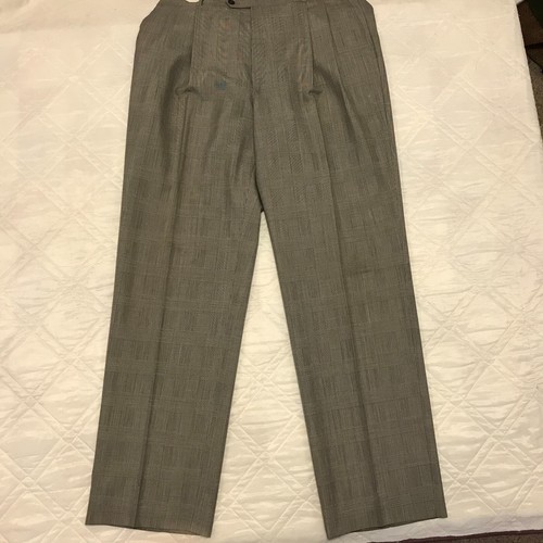 Christopher Hayes black white checked dress pants 38X34