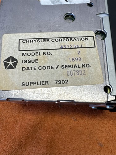 B•83✅86-91 Chrysler Infinity AM\FM ETRC Stereo Cassette OEM PN#4372561 - Picture 6 of 11