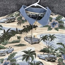 Vintage Big Dogs Polo Shirt Mens XL Extra Large Hawaiian Short Sleeve USA Made