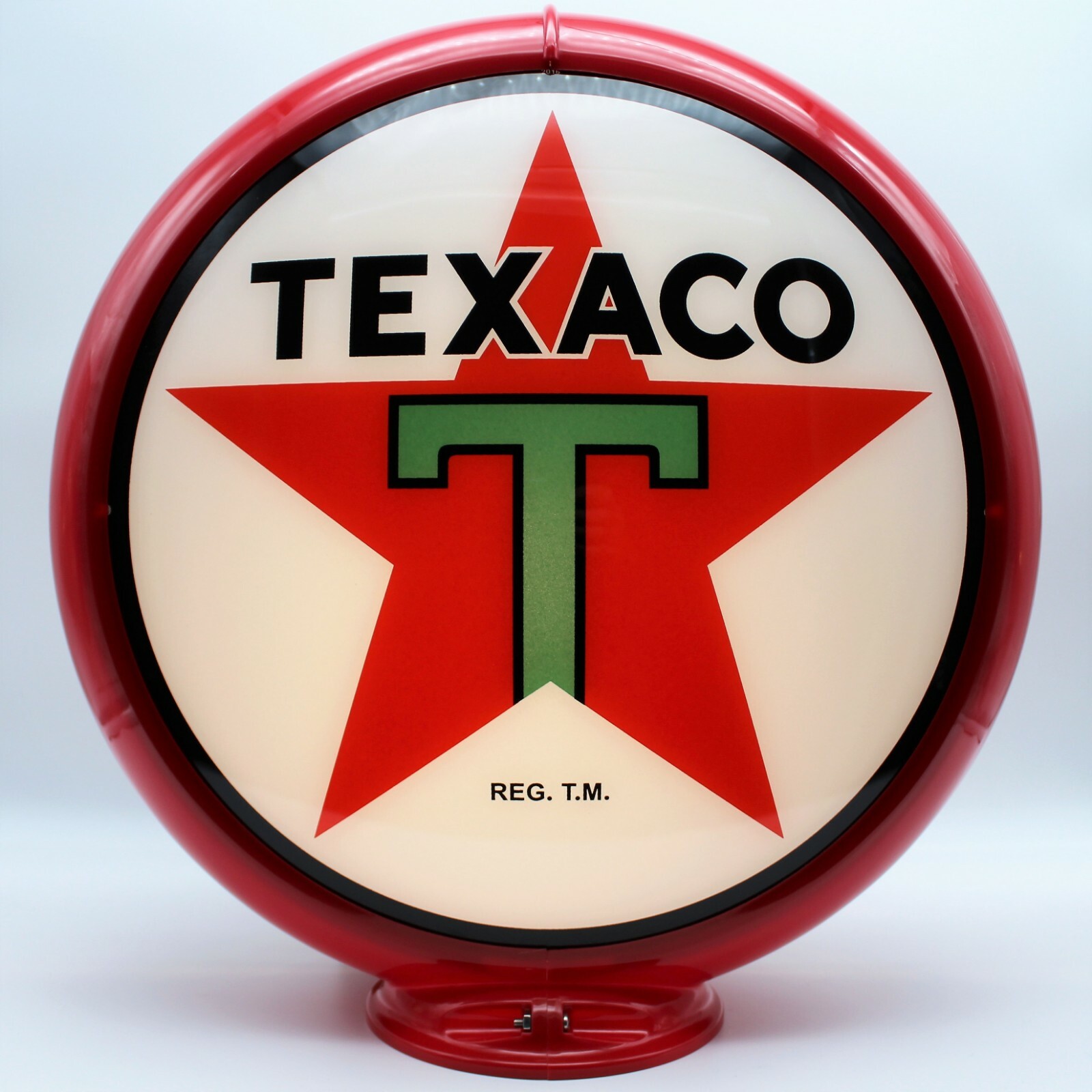TEXACO STAR 13.5" Gas Pump Globe - SHIPS FULLY ASSEMBLED! READY FOR YOUR PUMP!!
