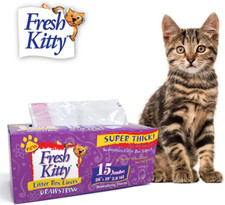 Fresh Kitty Super Thick, Durable, Easy Clean up Jumbo Drawstring Scented Litter