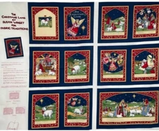Susan Winget The Christmas Lamb Storybook Cut And Sew Cotton Fabric Panel