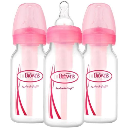 Dr. Brown's Baby Bottle, 4 Ounce, 3-Count - Pink - Picture 3 of 3
