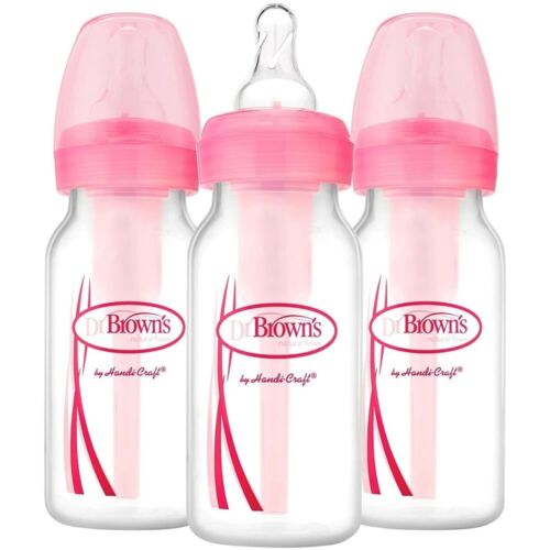 Dr. Brown's Baby Bottle, 4 Ounce, 3-Count - Pink - 第 1/1 張圖片