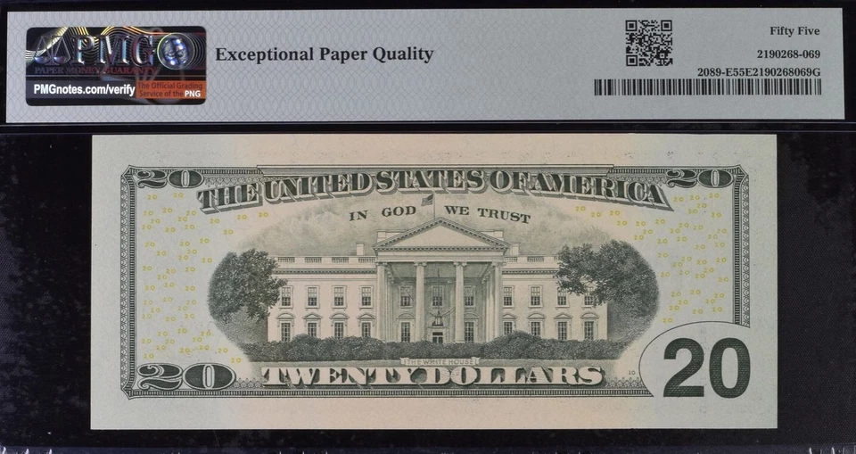 2004 $20 Federal Reserve Note PMG 55EPQ wanted popular low serial number 0002936 - Image 3 of 3