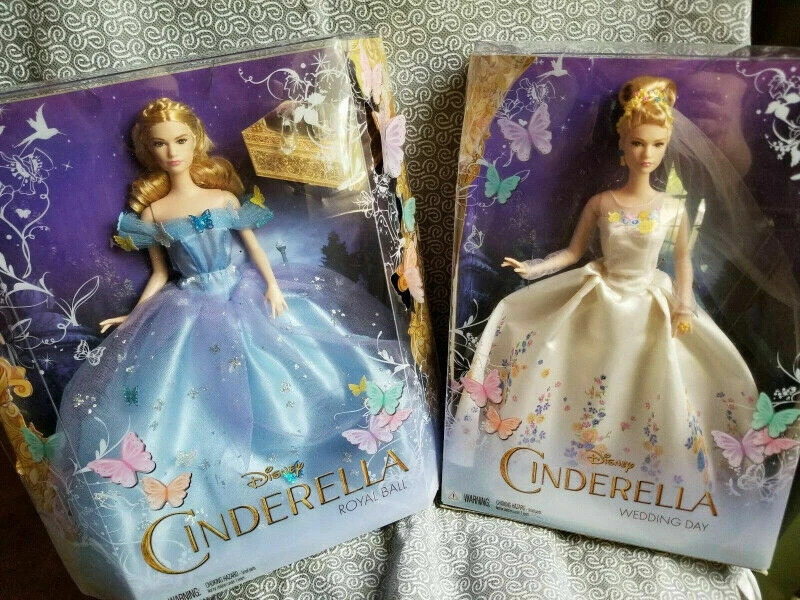 Lot de 2 poup es de film Barbie Disney Cendrillon Royal Wedding Day