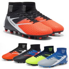 Men's High-Tops Soccer Cleats Adult Football Lightweight Athletic Training Shoes