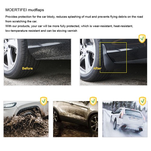 4 Mud Flaps Splash Guard Fender Mudguard for Volvo XC90 2016-2022 17 18 19 20 21 - Picture 5 of 8