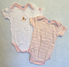 Vtg 2 Pack Disney Winnie the Pooh Baby Creepers Girl 6-9 Mo