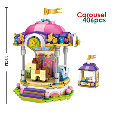 LOZ Diamond Blocks Mini Street Playground Foods Trucks Nano Building Bricks Set