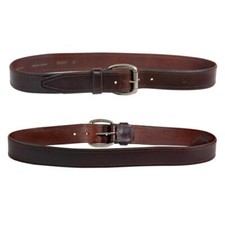 TULLIANI Leather Belt Dark Brown Sz. 33 Made in the USA 1.5" Width #B1351