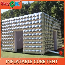 8FT/13FT Silver Commercial Inflatable Cube Tent for Party Events Outsides Giant
