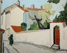 Village of Eze, Provence 16" x 20" acrylic on board by Michael Byro