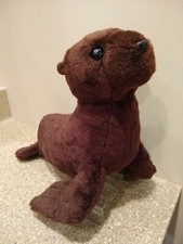 Destination Nation Realistic Brown Seal Plush Stuffed Zoo Marine Animal