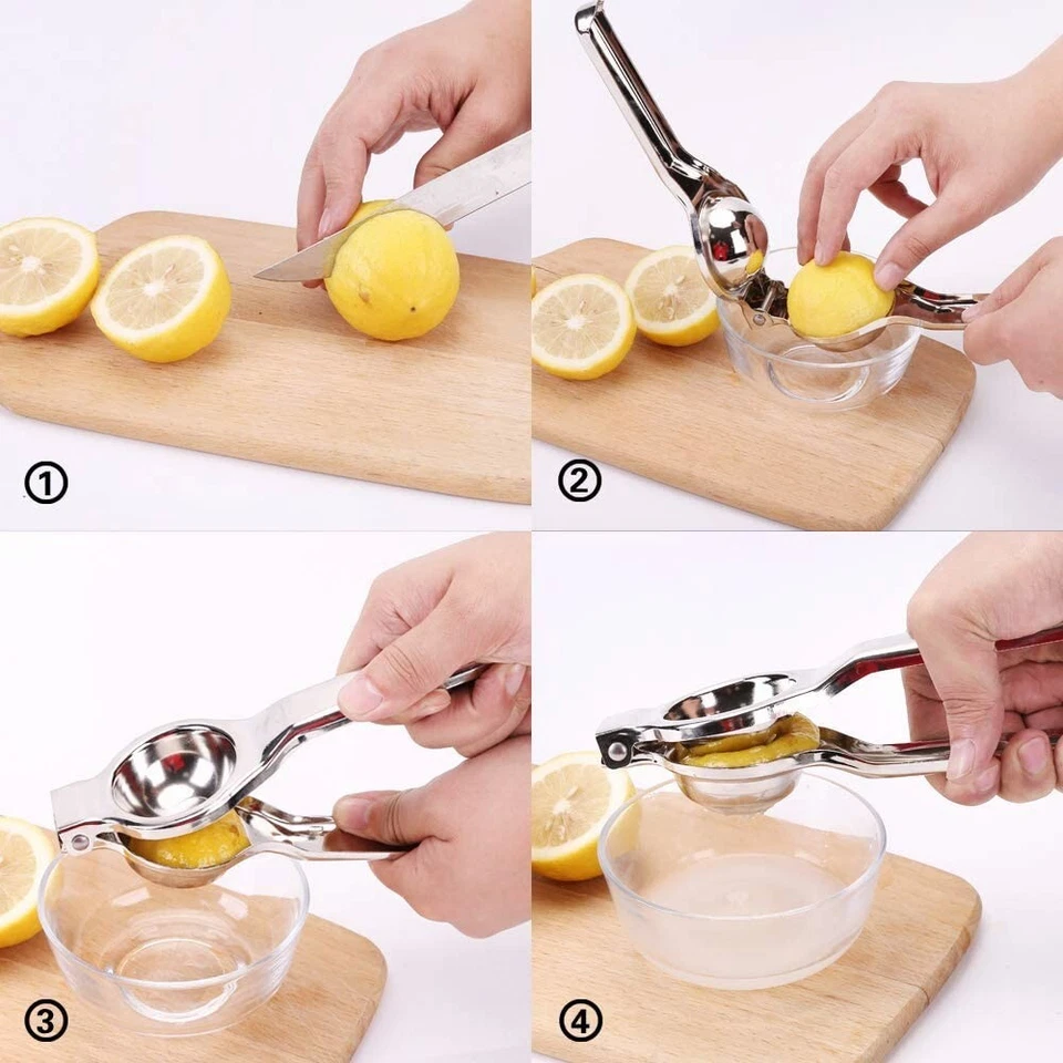 Stainless Steel Kitchen & Bar Lemon Orange Lime Squeezer Juicer Hand Press Tool - Image 4 of 4