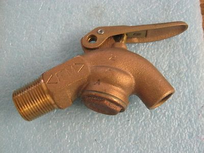 FM 5/8 X 1'' NPT Brass Lockable, Auto-Off Drum Barrel Bib. New Old Stock 