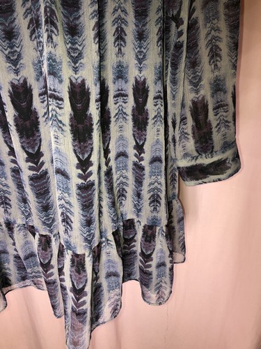 BCBGeneration Large Relaxed Fit Boho Short Dress Sheer Lined Long Sleeve i18 - Picture 5 of 13