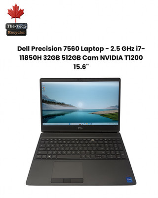 Dell Precision 7560 Laptop - 2.5 GHz i7-11850H 32GB 512GB Cam NVIDIA T1200 15.6''