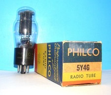 No type 5Y4G NOS Philco amplifier audio radio rectifier tube valve ST 5Y4GA