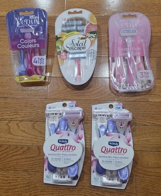 Lot of Gillette Venus, Schick Quattro, BIC Soleil Sensitive Disposable Razors-17
