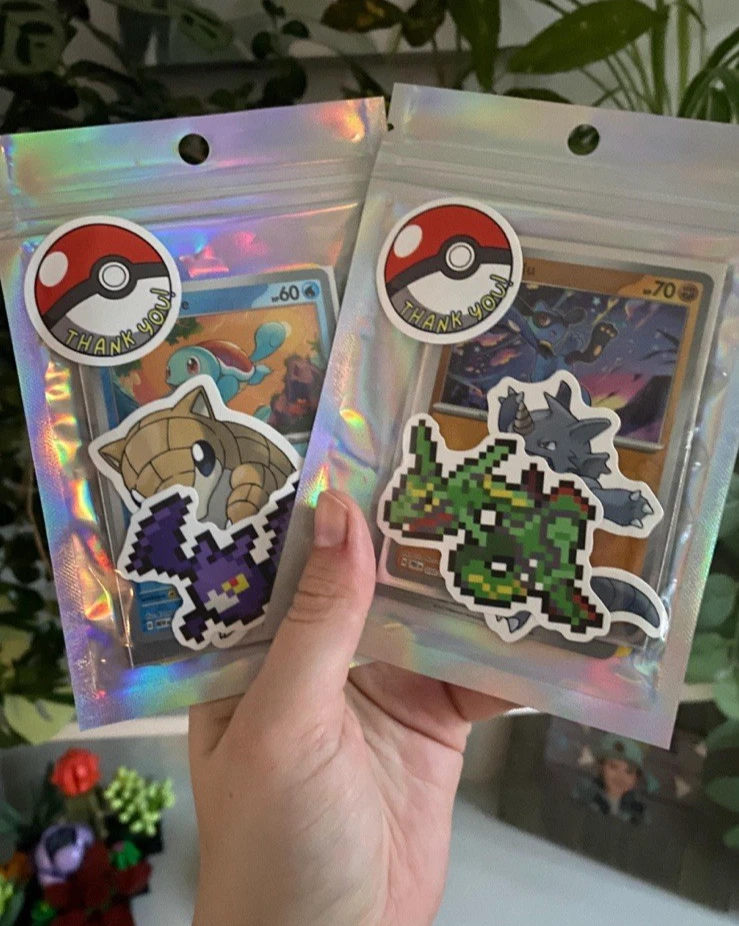 Карта покемонов и наклейка вечеринка подарок пользу, подарочная сумка, день рождения, вечеринки пользу - Изображение 4 из 4