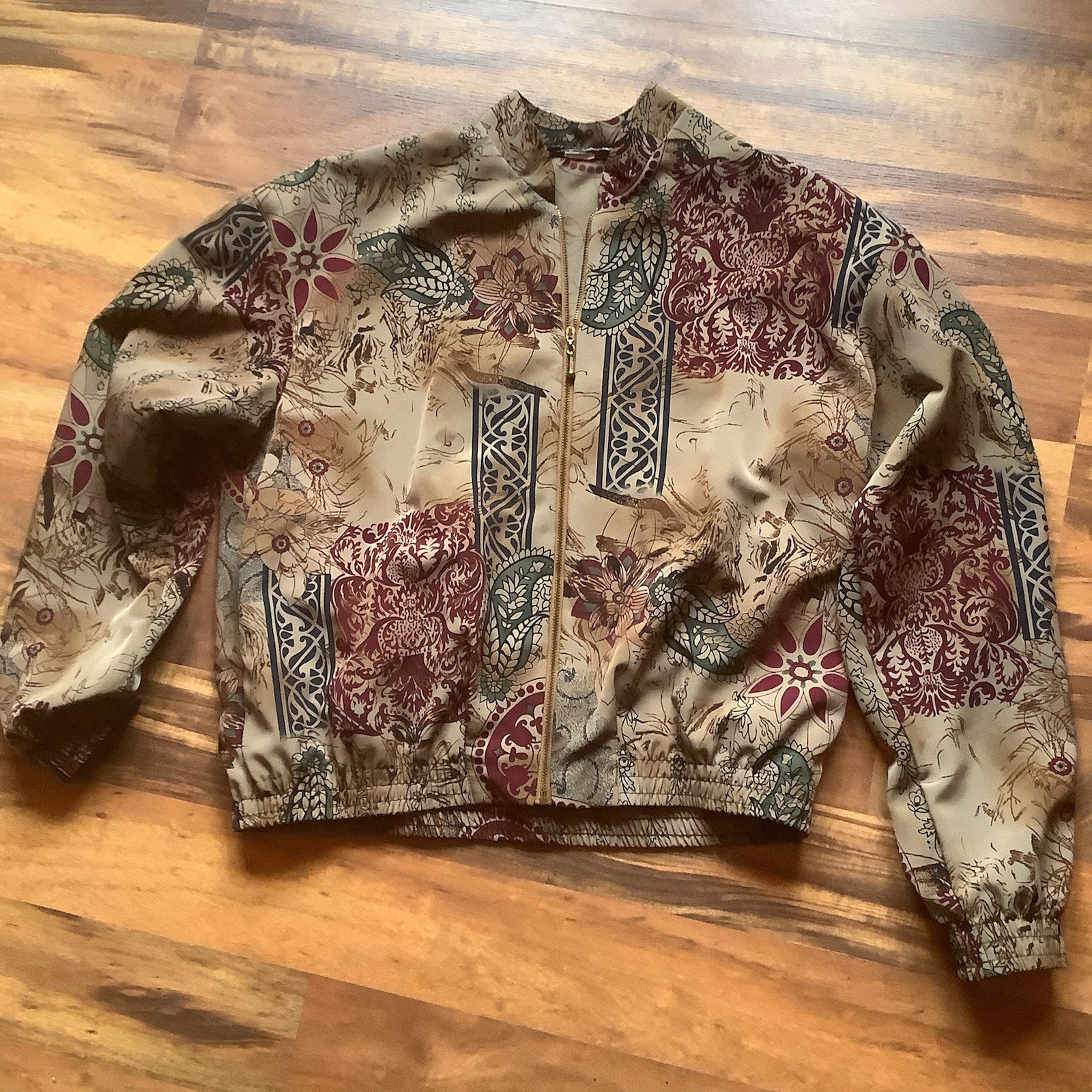 Unbranded Size Medium Full Zip Patterned Lightwei… - image 9