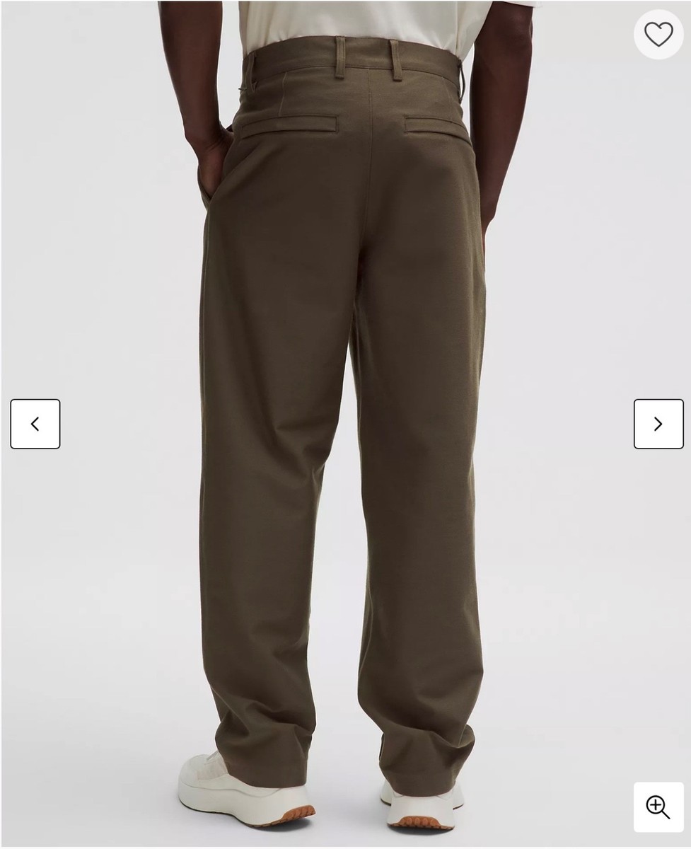 Lululemon Utilitech Twill Relaxed Pleated Trouser Black Mens Size