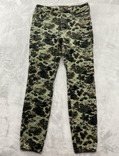 Anthropologie Pilcro Camo Corduroy Pants Women 30 Slim Fit Stretch Button Fly