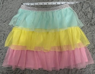 Colorblock Tulle Foil Skirt - Elastic/glitter) Tutu-Size 6/6X Kids way2celebrate