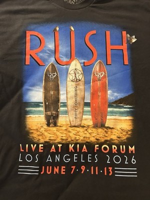 OFFICIAL RUSH FIFTY SOMETHING 2026 TOUR LOS ANGELES THE FORUM EVENT SHIRT XL
