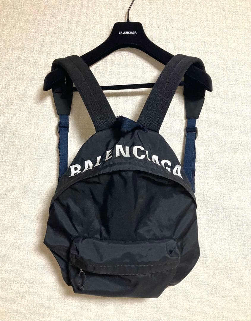 Balenciaga Wheel Backpack Men's Black Nylon Rucksack - Stylish