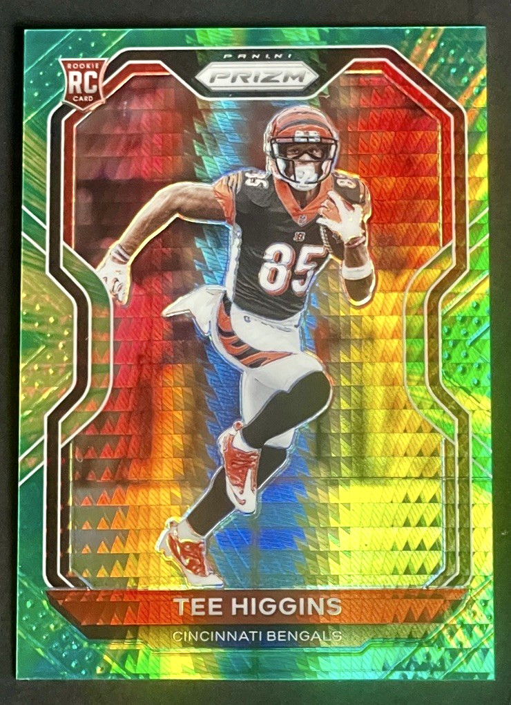 2020 Panini Prizm Tee Higgins /175 Rookie Hyper Prizm RC #308 Bengals