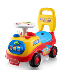 SucceBuy Toddler Ride On Push Car Sit to Stand Kids Ride On Toy Car with Music