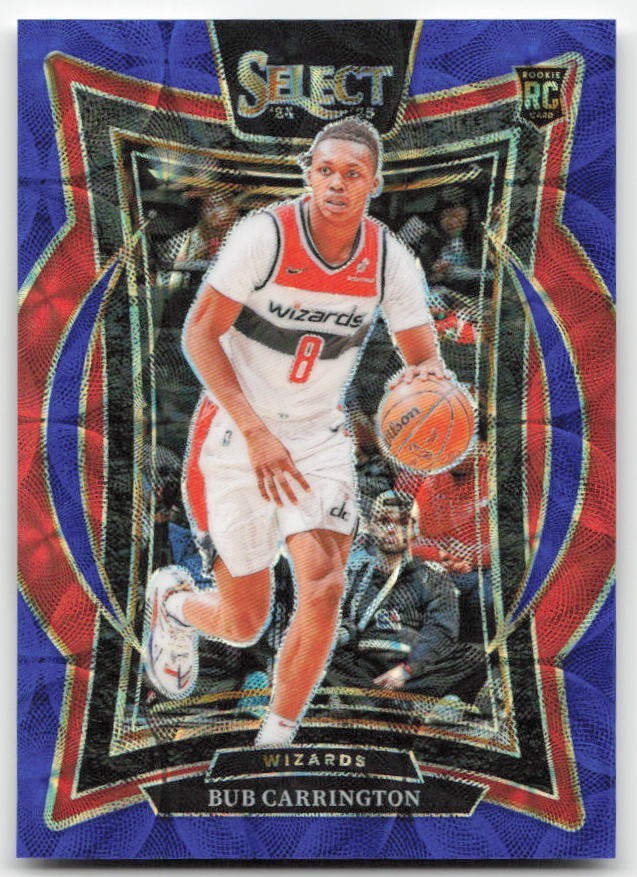 2024-25 Panini Select Concourse #81 Bub Carrington Blue Scope Prizm /249 (RC)
