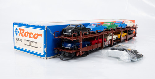Roco 46630 Autotransportwagen der DB mit 10 PKW, sehr guter Zustand in OVP | Condition: Gebraucht