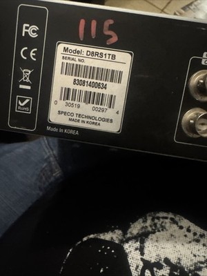 Speco D8RS1TB Parts Only No Hard Drive