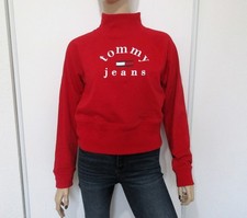 TOMMY JEANS Womens Size S Small Sweatshirt Red Graphic Pullover