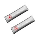 2PCS Carbon Fiber Leather Car Seat Belt Cover Shoulder Pads for Mercedes Benz