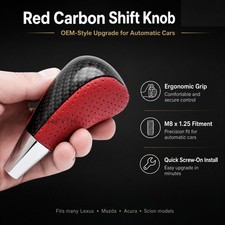 Red Carbon Fiber Gear Shift Knob For Toyota Tacoma Camry Lexus Is Gs Ls Es Rx