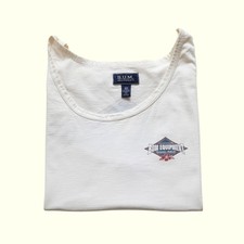 BUM EQUIPMENT VTG 90s SURF USA MADE TANK TOP TEE GRAPHIC T SHIRT 100% COTTON XL