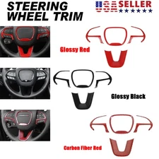 Steering Wheel Cover Trim Accessories for 14-23 Dodge Challenger/Charger Durango
