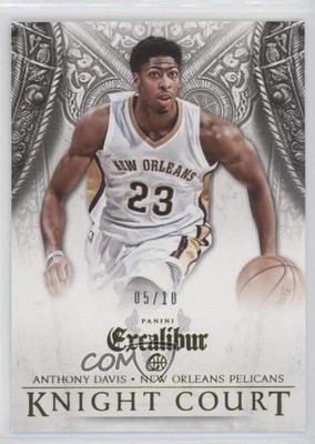 2014-15 Panini Excalibur Knight Court Gold 5/10 Anthony Davis #20 6yn