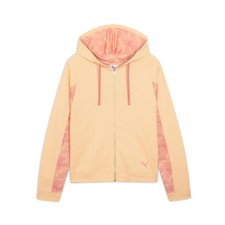 PUMA Essentials Graphic Full Zip Hoodie Womens Orange Casual Outerwear 68883841