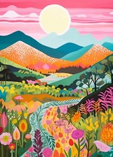 5D Diamond Painting Kits for Adults Beginners Mountain Flower DIY Diamond Art...