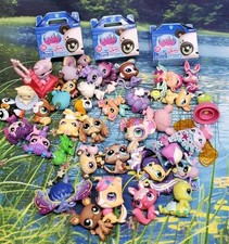 Lot Of 40 Littlest Pet Shop LPS Collectible Figures Plus Bonus 3 Blind Packs