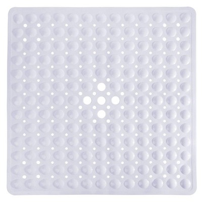 Shower Mat 21X21 Inch Square, Non Slip Bathtub Mat with Large Suction Cups&Dr...
