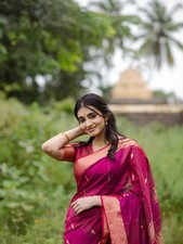Royal Designer Silk Saree Bridal Wedding Wear Bollywood South Indian Saree Piece