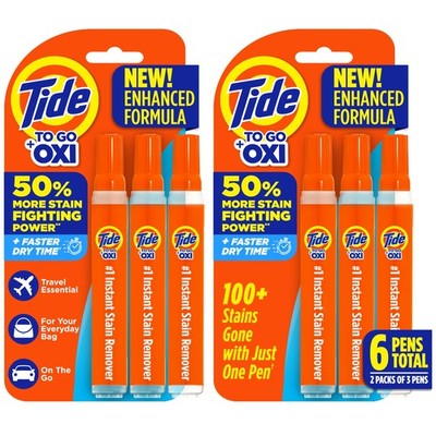 Tide Pen Stain Remover for Clothes, 2.02 Fl Oz (Pack of 1), 2 Boxes 3 Pens 