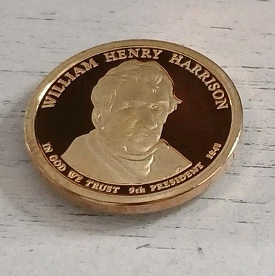 #ad 2009 S Mirror like Dcam Proof President Dollar Harrison Ships Free $2.99